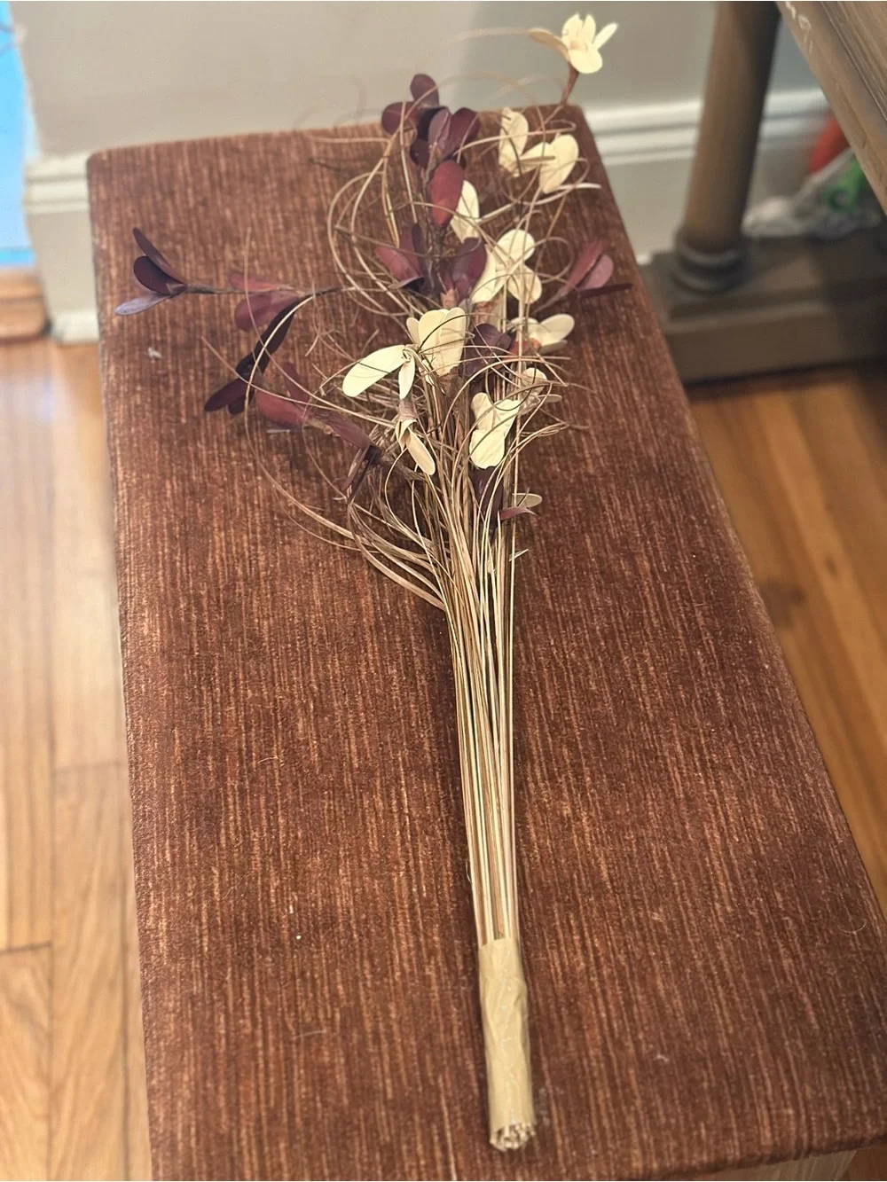 Pottery Barn Faux Floral Bundle in Cream and Deep Purple